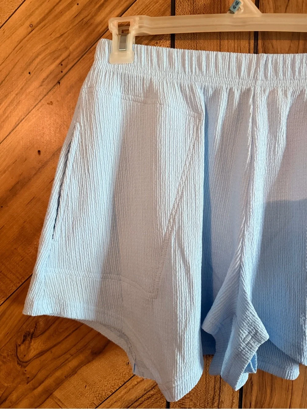Free People Beach Womens S Light Blue Carter Textured Sweater Knit Shorts - Picture 3 of 8